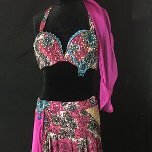Belly Dance Costume. Custom designed.